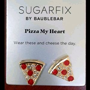 SUGARFIX by BaubleBar Glitter Pizza Stud Earrings